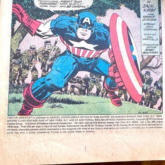💥Rare Marvel Collectible | Captain America 200th Anniversary Issue | 1970s 💥 - Picture 9 of 16